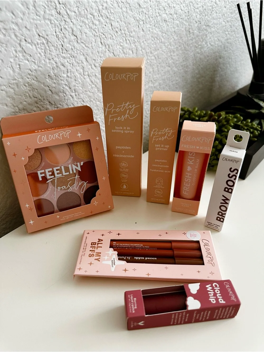 ColourPop Feelin' Toasty Eyeshadow Palette & Lip Set in Peachy Nude